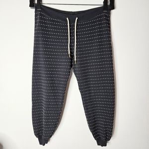 THE GREAT Swiss Dot Cropped Sweatpants Size 1/S
